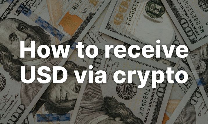 How to receive USD via crypto?