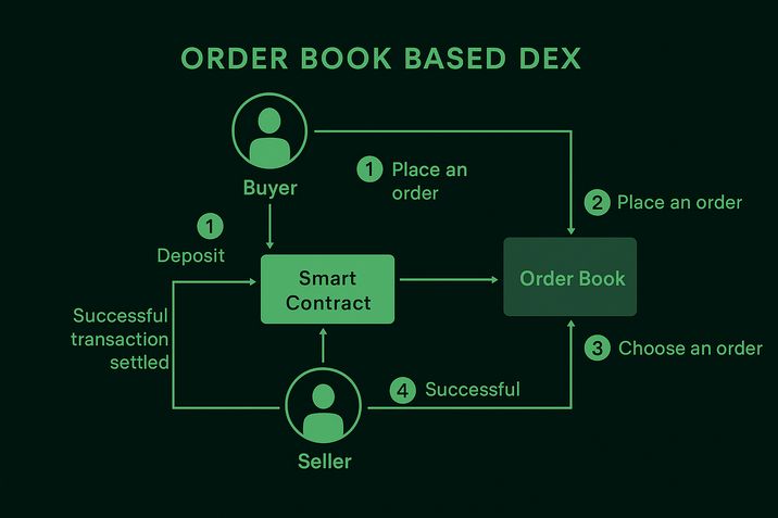 How decentralized exchanges for crypto work: an order book’s work-flow How decentralized exchanges for crypto work: an order book’s work-flow