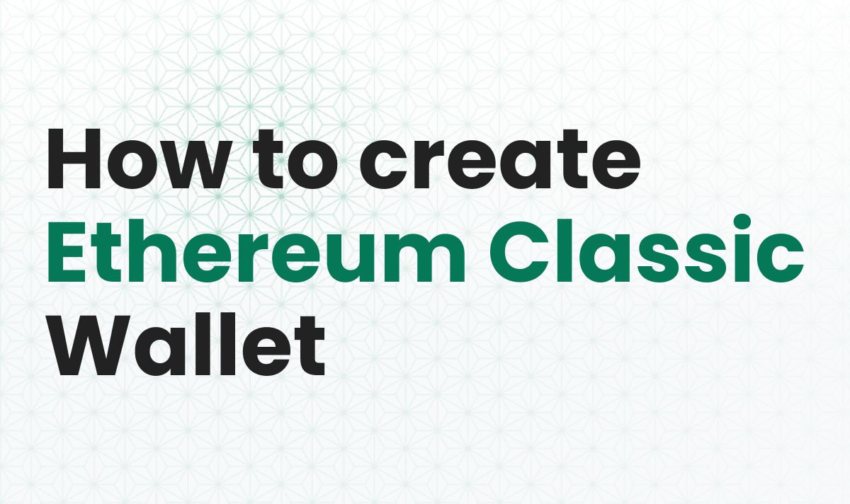 How to create Ethereum Classic wallet | Coin Wallet